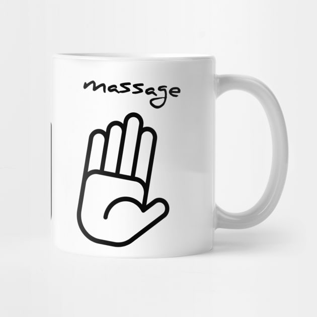 Piece, love, massage funny t-shirt by RedYolk